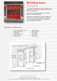 Click to download our Technical Data Sheet Download Bifold Rolfe Industrial doors Technical Data Sheet