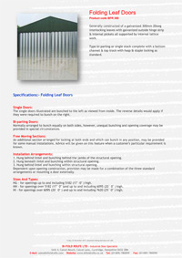 Download Bifold Rolfe Industrial doors Technical Data Sheet