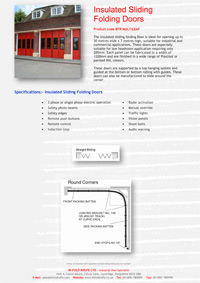 Click to download our Technical Data Sheet Download Bifold Rolfe Industrial doors Technical Data Sheet