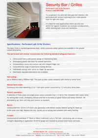 Download Bifold Rolfe Industrial doors Technical Data Sheet