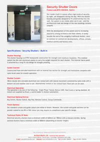 Download Bifold Rolfe Industrial doors Technical Data Sheet